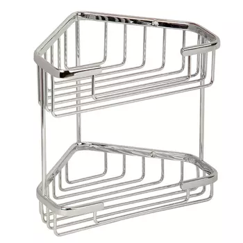 Полка корзина угловая 22х22хh12 см., с крючком Veragio BASKET VR.GFT-9053.CR, хром