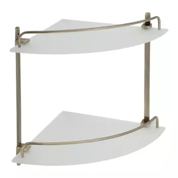 Полка угловая двойная 26х26xH30 см. стекло матовое Veragio GIFORTES VR.GFT-9032.BR, бронза