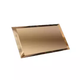 Прямоугольная зеркальная бронзовая плитка с фацетом 10мм ПЗБ1-02 - 480х120 мм/10шт