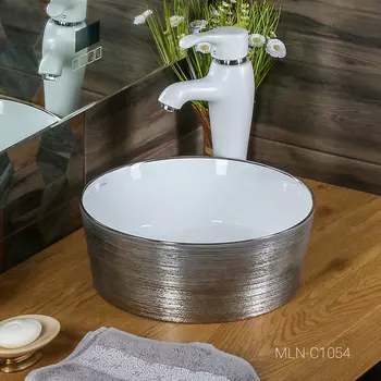 Раковина накладная MELANA MLN-C1054 (серебро)