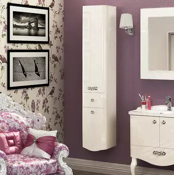 Шкаф-пенал Акватон Венеция белый L