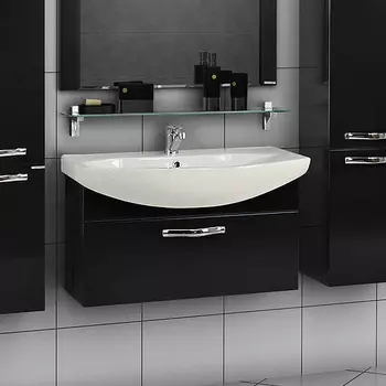 Тумба для комплекта Акватон Ария 80 черный глянец