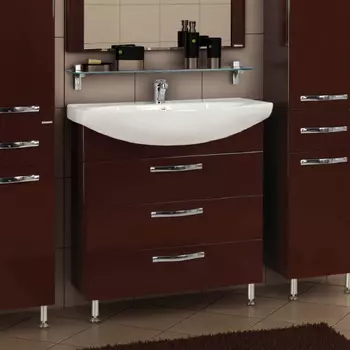 Тумба для комплекта Акватон Ария Н 80 темно-коричневая