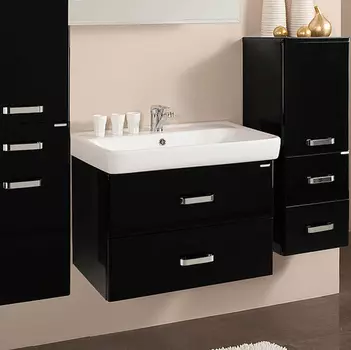 Тумба для раковины Акватон Америна 80 чёрная