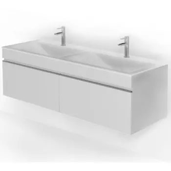 Тумба под раковину Raval Twins 140 см Twi.01.140/P/W