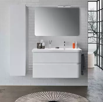 Тумба со стеклянной раковиной Berloni Bagno Fly FLYBA2C002CX0/1416