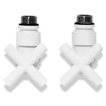 Вентили запорные угловые Energy белые