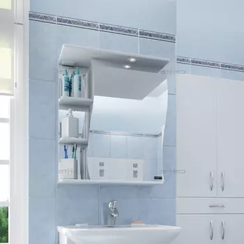 Зеркало-шкаф СанТа Волна 55 см 101012