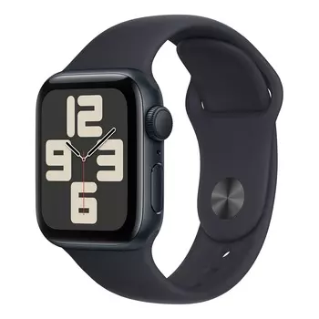 Apple Watch SE (2023), 40 мм корпус из алюминия цвета «Midnight», ремешок Sport Band размера S/M цвета «Midnight»