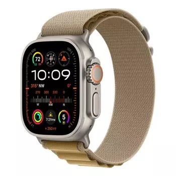 Apple Watch Ultra 2 (2024), 49 мм корпус из титана цвета «Natural», ремешок Alpine Loop размера M цвета «Tan»