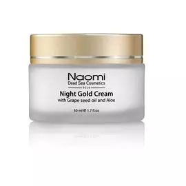 Крем ночной золотой с маслом косточек винограда и алоэ 50 мл NAOMI