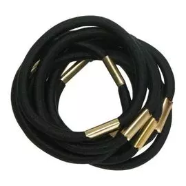 Резинки для волос черные maxi 10 шт/уп (RE021) DEWAL