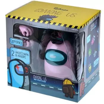 Among Us: Фигурки. Серия 3 (розовый герой+2 аксессуара)