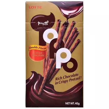 Бисквитные палочки Lotte Toppo: какао
