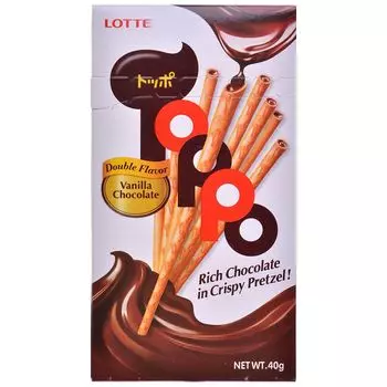 Бисквитные палочки Lotte Toppo: ваниль