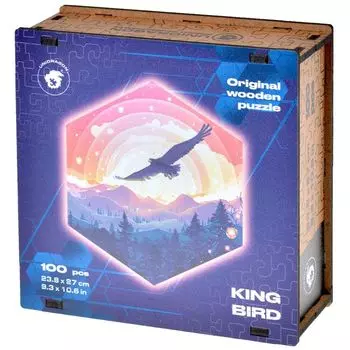 Деревянный пазл "Королевская птица"