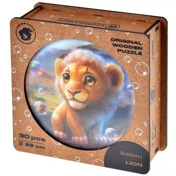 Деревянный пазл "Лев"