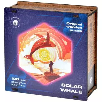 Деревянный пазл "Солнечный Кит"
