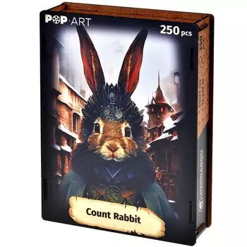 Фигурный деревянный пазл "Граф Кролик"