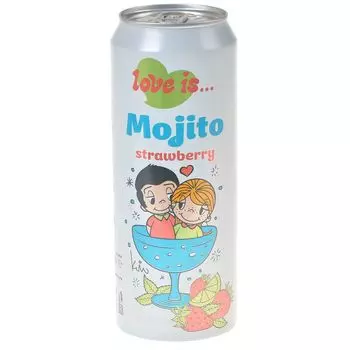 Напиток безалкогольный газированный Love is: клубничный мохито