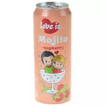 Напиток безалкогольный газированный Love is: малиновый мохито