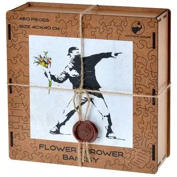 Пазл "Метатель цветов, Бэнкси"