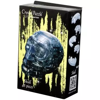 Прозрачный 3D-пазл "Череп чёрный"