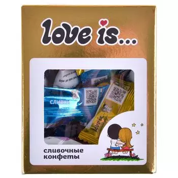 Сливочные жевательные конфеты Love Is: ассорти (золото)