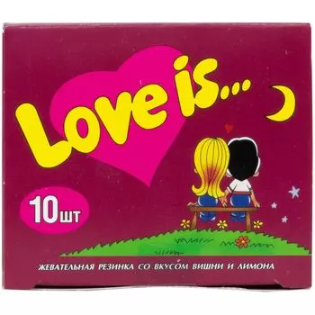 Жевательная резинка Love is: вишня-лимон (10 шт.)