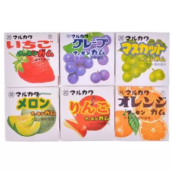 Жевательная резинка Marukawa: ассорти из 6 фруктовых вкусов