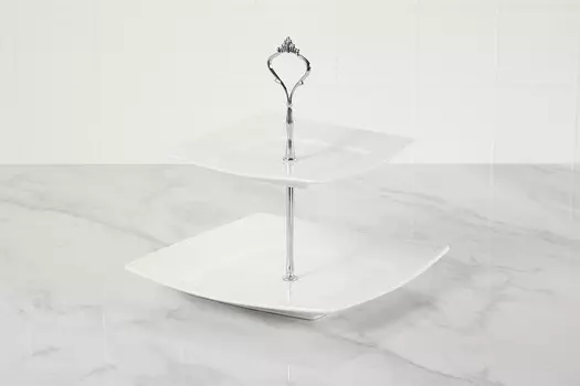 Блюдо 2-ярусное Маршмеллоу