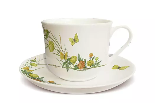 Чайная пара Славянский букет Купальница