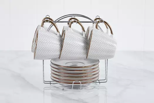 Чайный набор на 6 персон Bianco