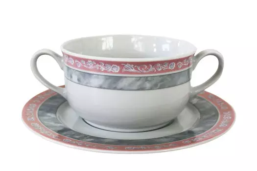 Чашка с блюдцем для супа Яна