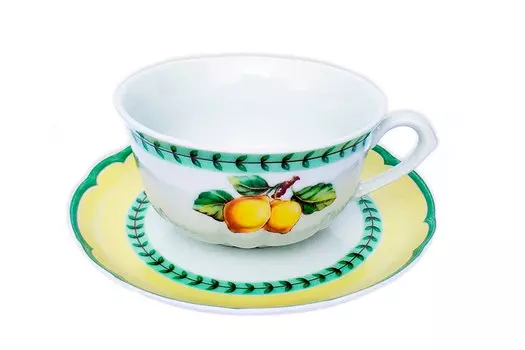 Чашка с блюдцем Роза