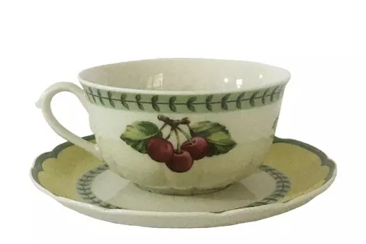 Чашка с блюдцем Роза