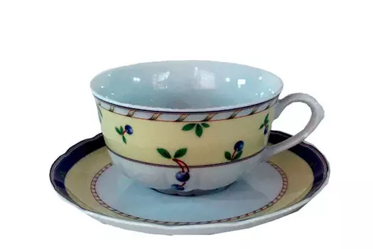 Чашка с блюдцем Роза