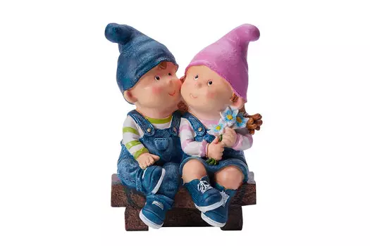 Декоративная фигура Пара гномиков на лавочке