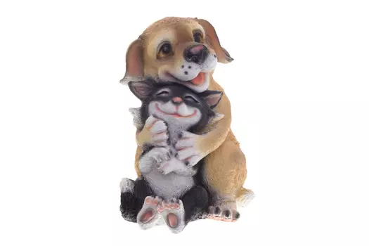 Декоративная фигура Собачка с кошкой