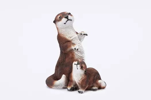 Декоративная фигура Выдра с малышом