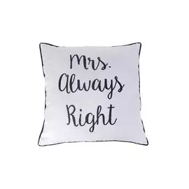 Декоративная подушка Mrs. Always Right