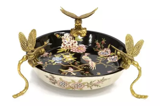 Декоративное блюдо на стрекозах