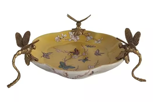 Декоративное блюдо на стрекозах