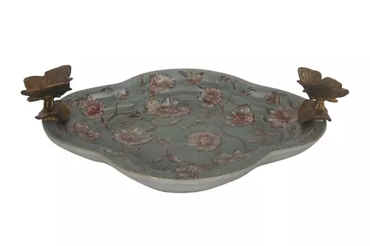 Декоративное блюдо с бабочками