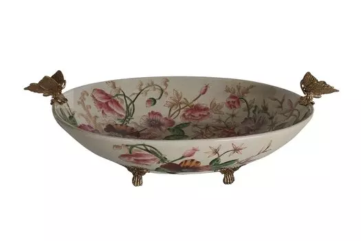 Декоративное блюдо с бабочками