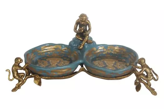 Декоративное блюдо с обезьянами