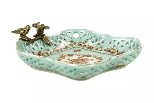 Декоративное блюдо с птичками