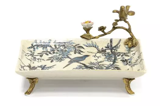 Декоративное блюдо с птичкой