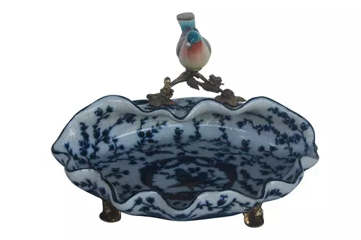 Декоративное блюдо с птичкой