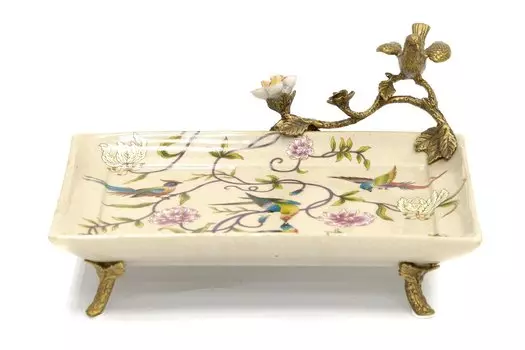 Декоративное блюдо с птичкой